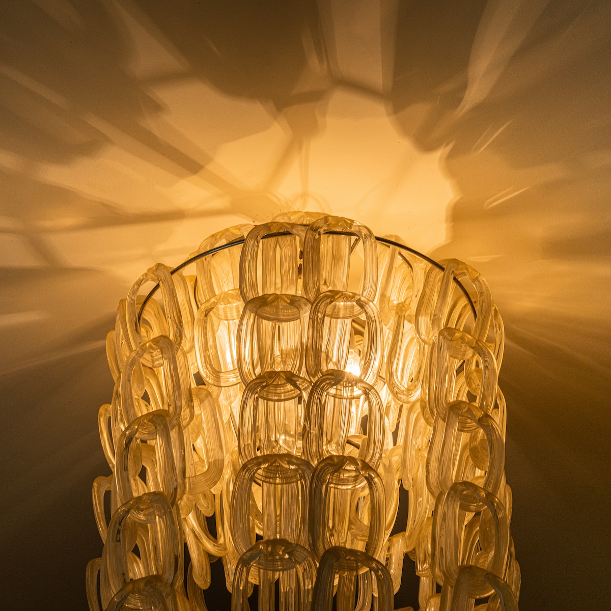 Glass chandelier detail