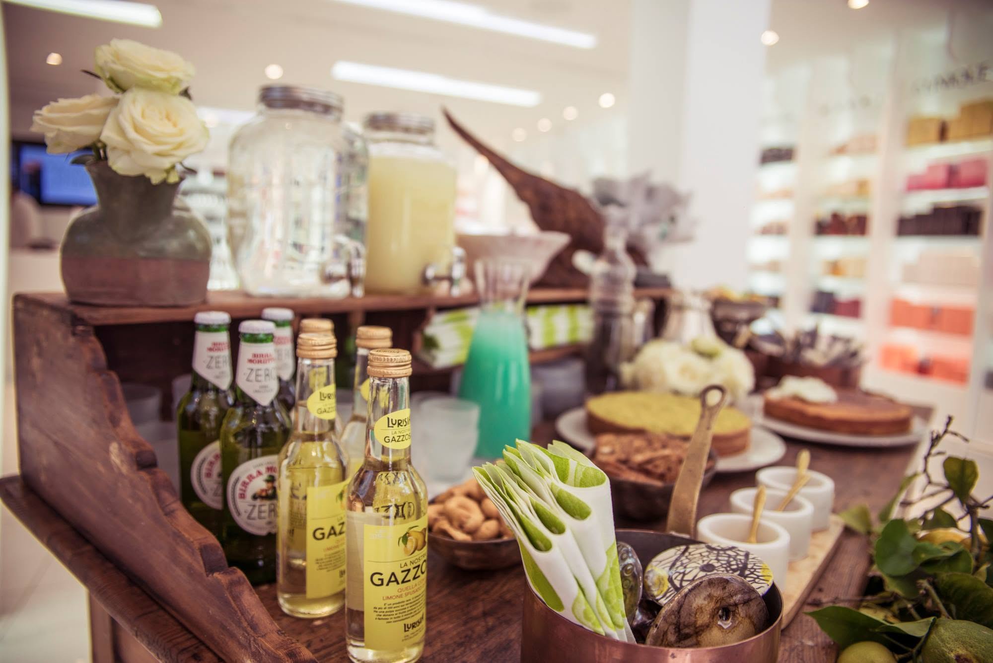 Tom Ford Sole Di Positano launch refreshments with citrus details